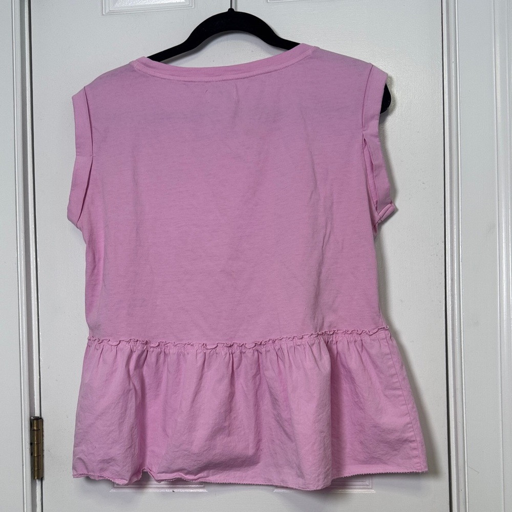 Pink Sleeveless Peplum Top - Picture 6 of 6